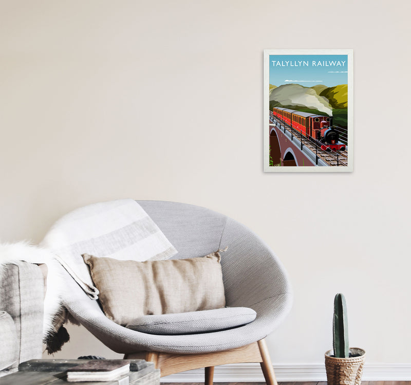 Talyllyn Railway (Portrait) by Richard O'Neill A3 Oak Frame