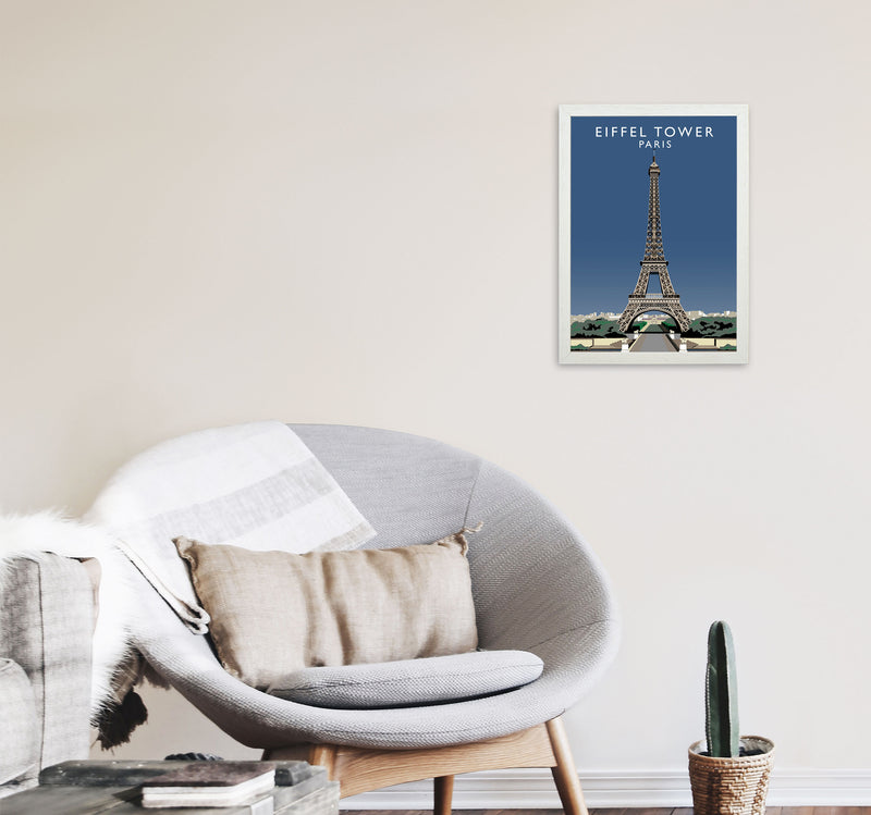 Eiffel Tower Portrait by Richard O'Neill A3 Oak Frame