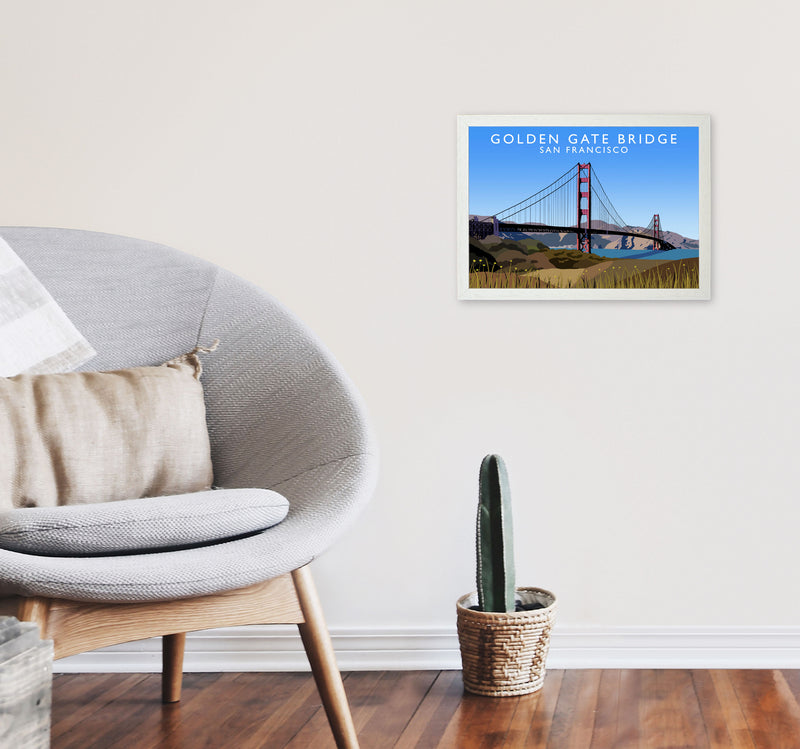 Golden Gate Bridge by Richard O'Neill A3 Oak Frame