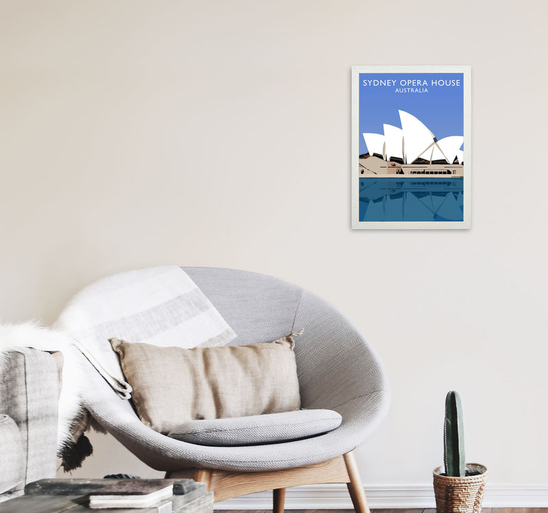 Sydney Opera House Australia Digital Art Print by Richard O'Neill A3 Oak Frame