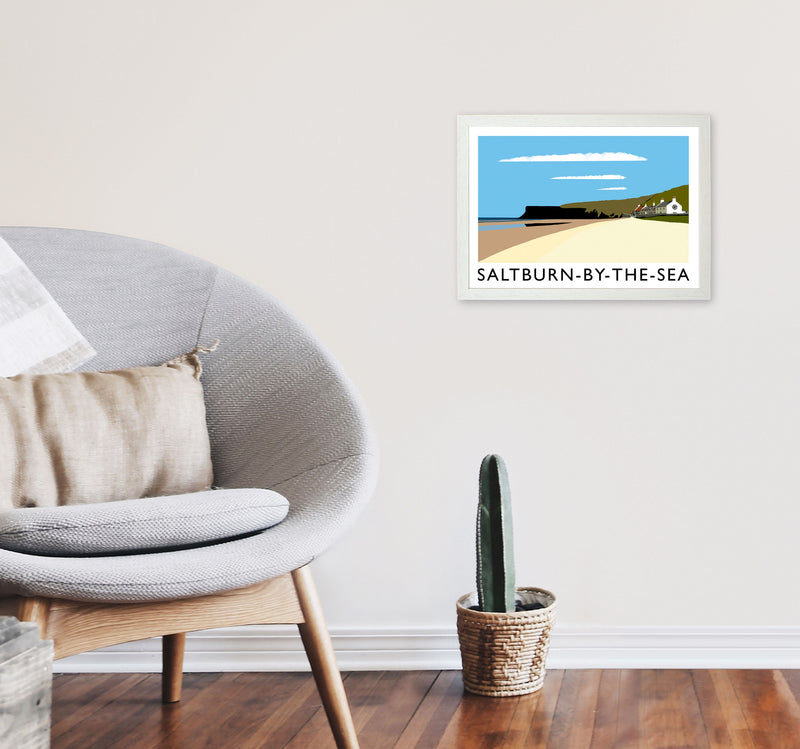 Saltburn-by-the-sea by Richard O'Neill A3 Oak Frame