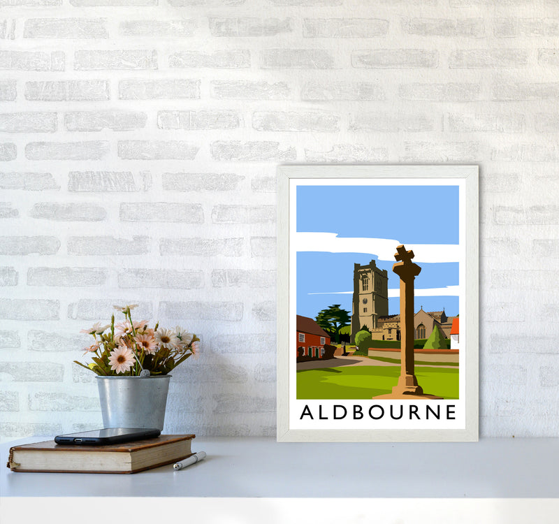 Aldbourne portrait by Richard O'Neill A3 Oak Frame