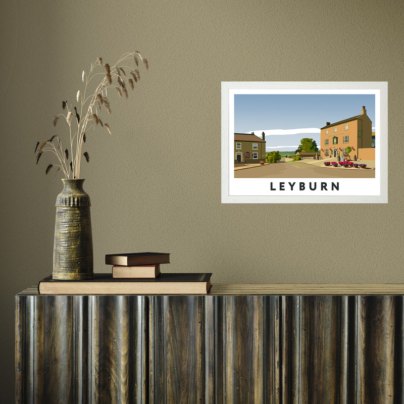 Leyburn 4 by Richard O'Neill A3 White Frame