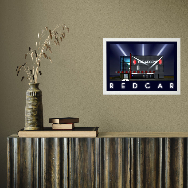 Redcar Regent by Richard O'Neill A3 White Frame