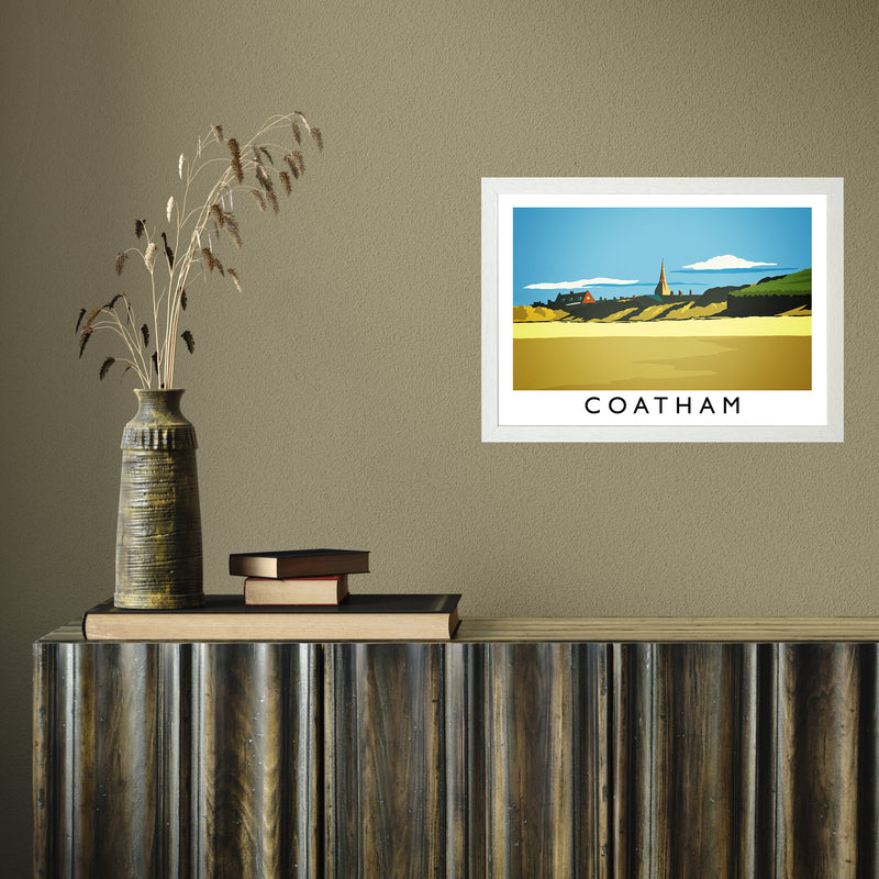 Coatham by Richard O'Neill A3 White Frame