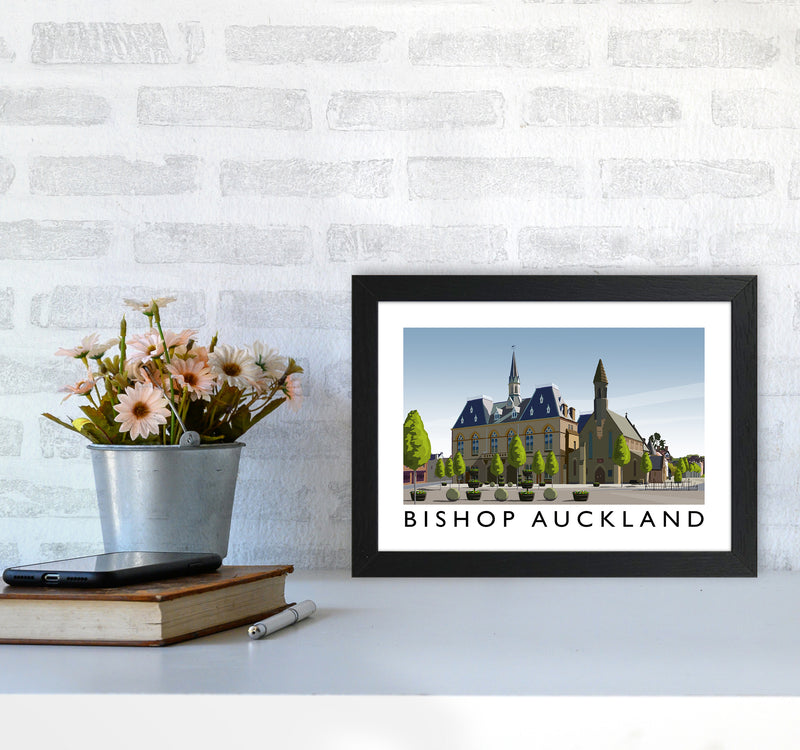 Bishop Auckland Art Print by Richard O'Neill A4 White Frame