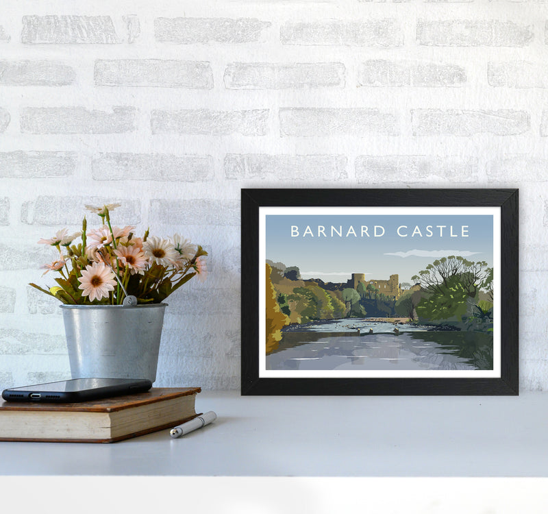 Barnard Castle 2 Art Print by Richard O'Neill A4 White Frame