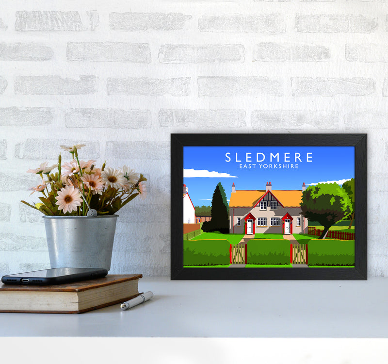 Sledmere Travel Art Print by Richard O'Neill A4 White Frame