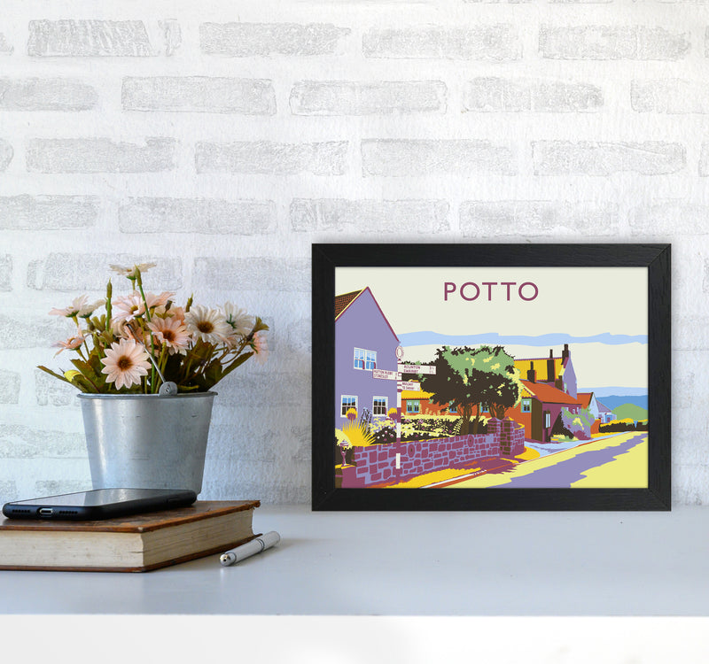 Potto Travel Art Print by Richard O'Neill A4 White Frame