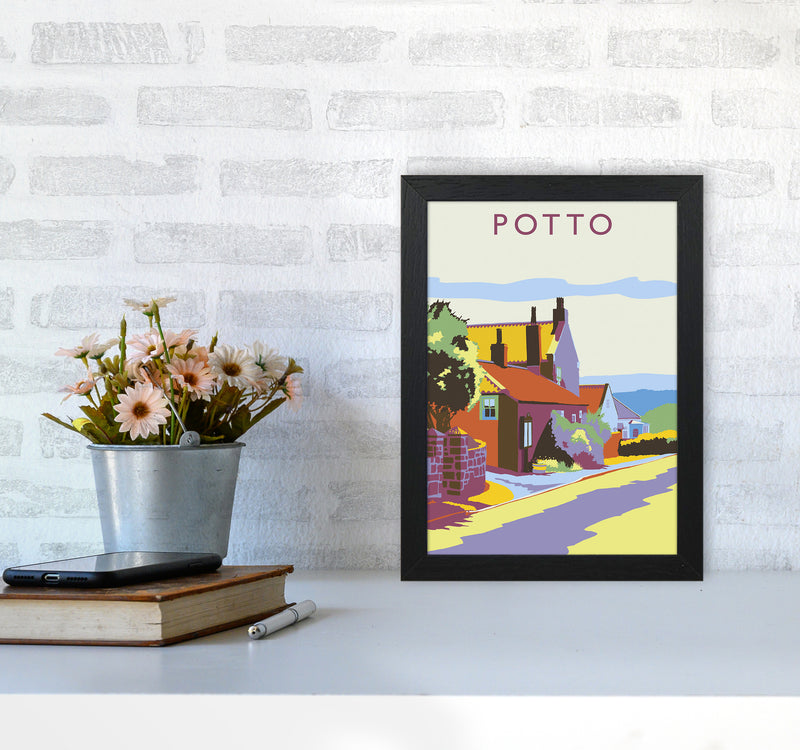 Potto portrait Travel Art Print by Richard O'Neill A4 White Frame