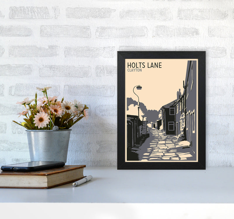 Holts Lane, Clayton Travel Art Print by Richard O'Neill A4 White Frame