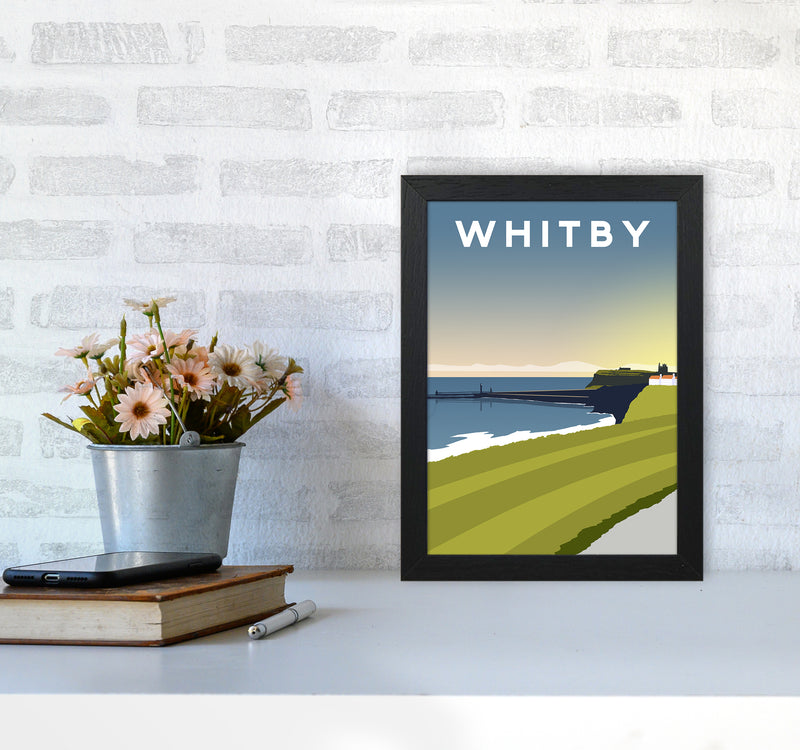 Whitby 5 portrait Travel Art Print by Richard O'Neill A4 White Frame