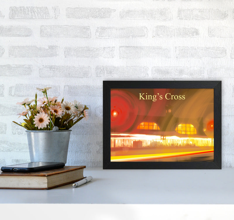 King's Cross Travel Art Print by Richard O'Neill A4 White Frame