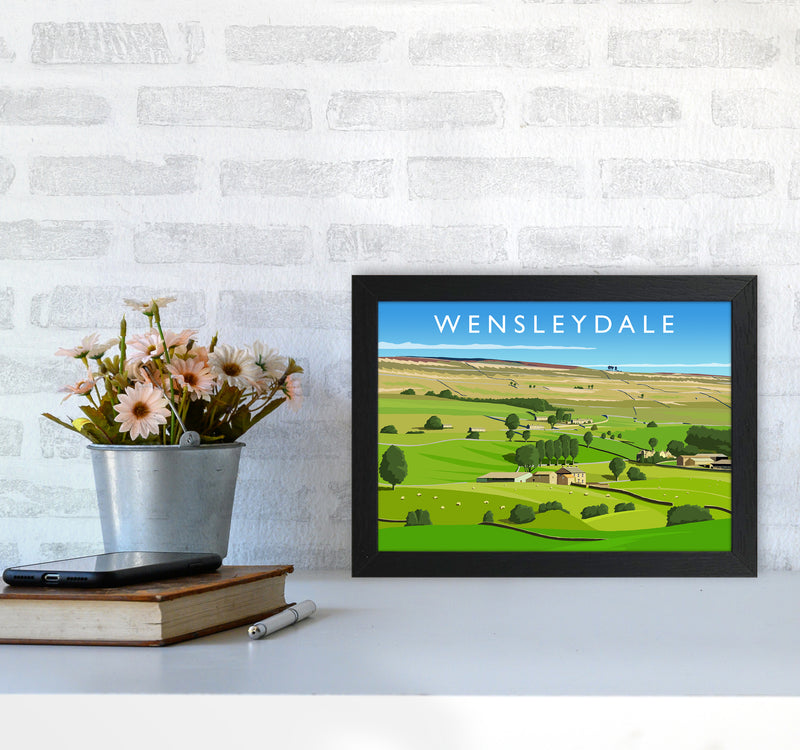 Wensleydale 3 Travel Art Print by Richard O'Neill A4 White Frame