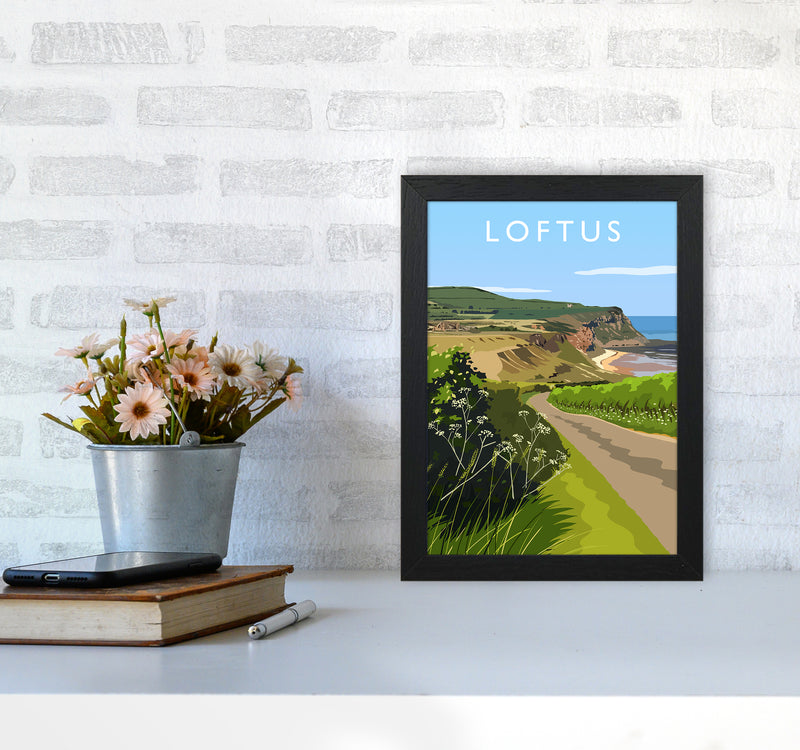 Loftus portrait Travel Art Print by Richard O'Neill A4 White Frame