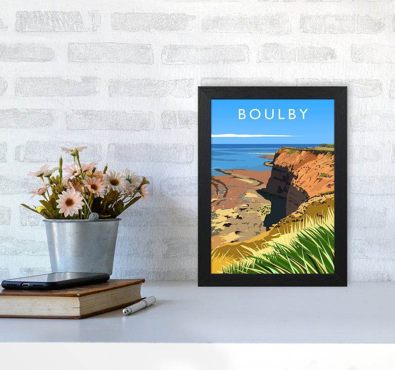 Boulby portrait Travel Art Print by Richard O'Neill A4 White Frame