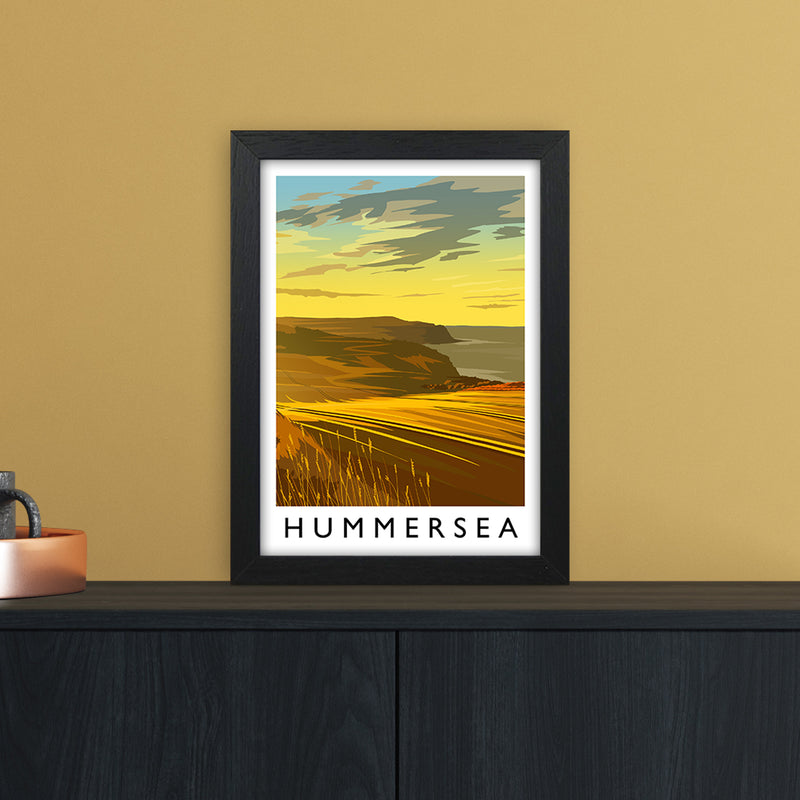 Hummersea Portrait Travel Art Print by Richard O'Neill A4 White Frame