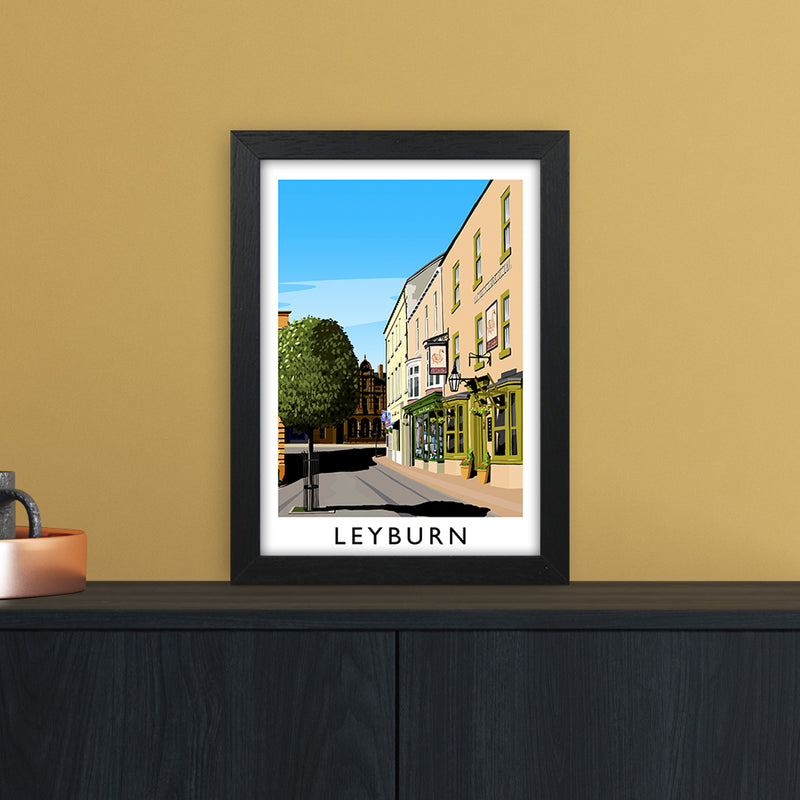 Leyburn 3 portrait Travel Art Print by Richard O'Neill A4 White Frame