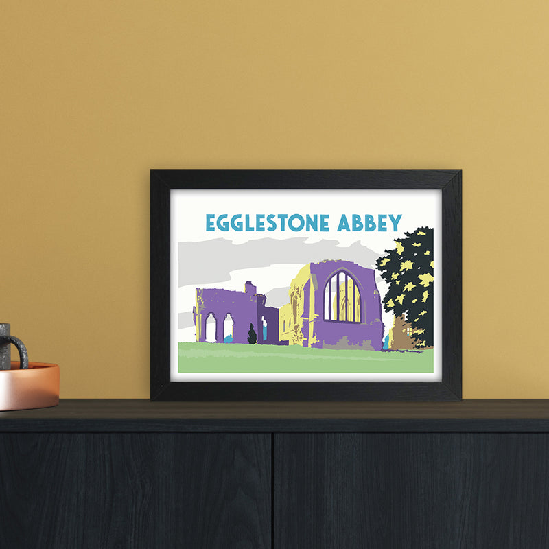 Egglestone Abbey Travel Art Print by Richard O'Neill A4 White Frame