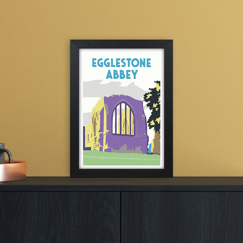 Egglestone Abbey Portrait Travel Art Print by Richard O'Neill A4 White Frame