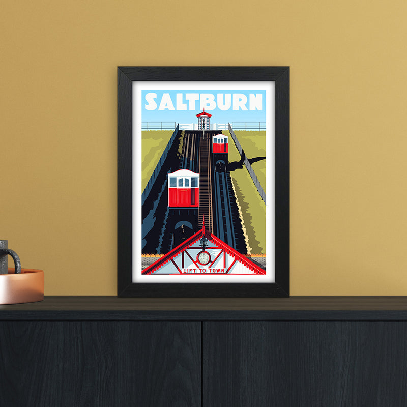 Saltburn 2 Travel Art Print by Richard O'Neill A4 White Frame