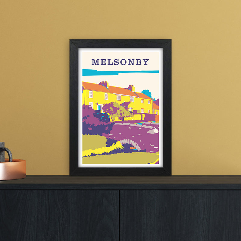 Melsonby Portrait Travel Art Print by Richard O'Neill A4 White Frame