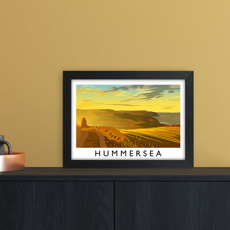 Hummersea Travel Art Print by Richard O'Neill A4 White Frame