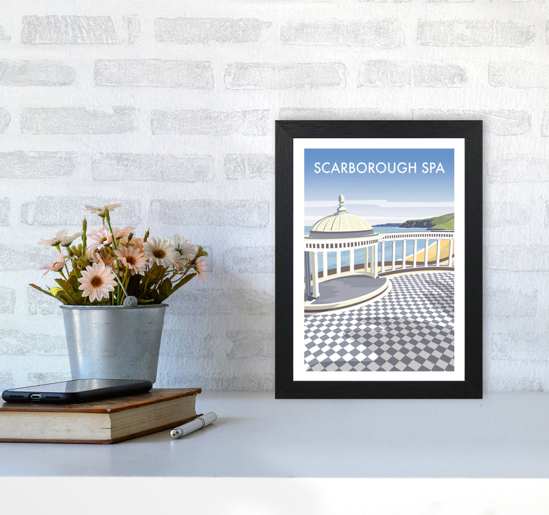 Scarborough Spa portrait Travel Art Print by Richard O'Neill A4 White Frame