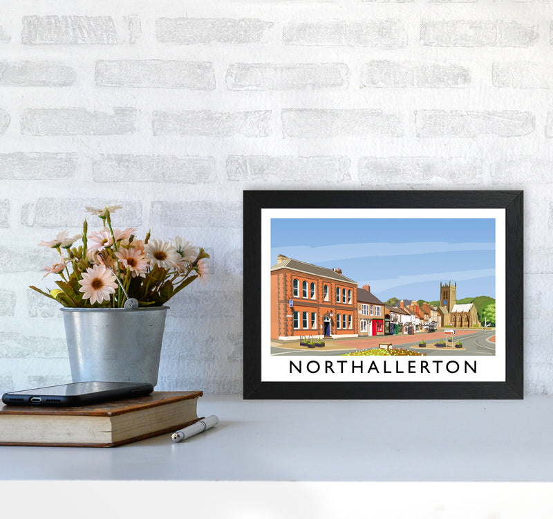 Northallerton 5 Travel Art Print by Richard O'Neill A4 White Frame