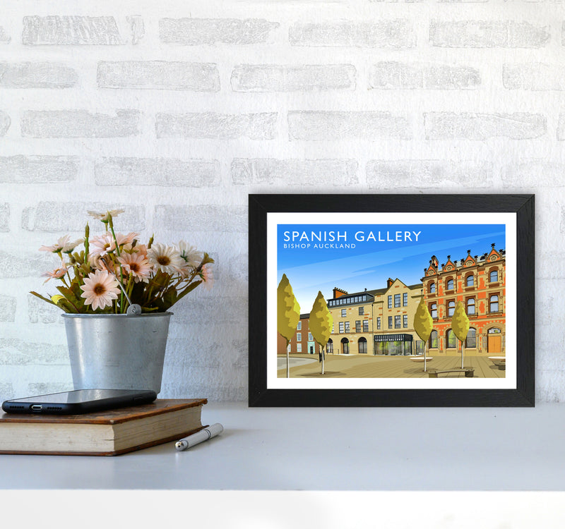 Spanish Gallery Travel Art Print by Richard O'Neill A4 White Frame