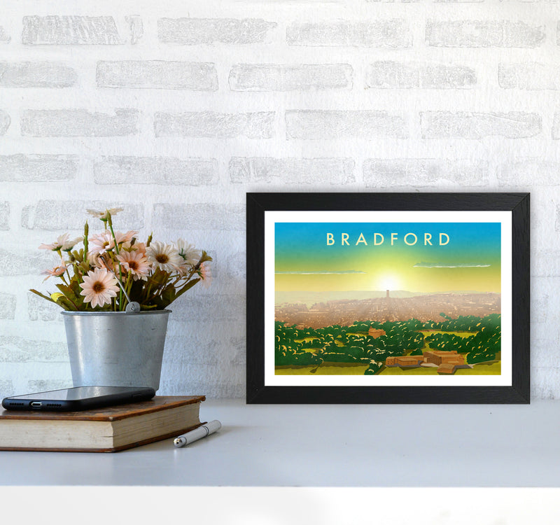 Bradford 2 Travel Art Print by Richard O'Neill A4 White Frame