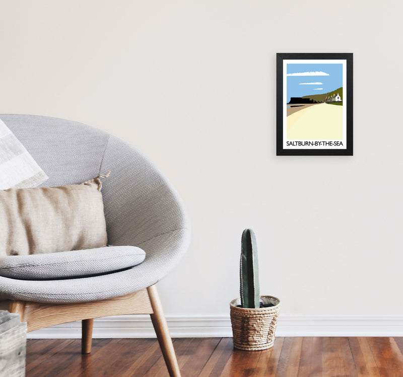 Saltburn-By-The-Sea Art Print by Richard O'Neill A4 White Frame