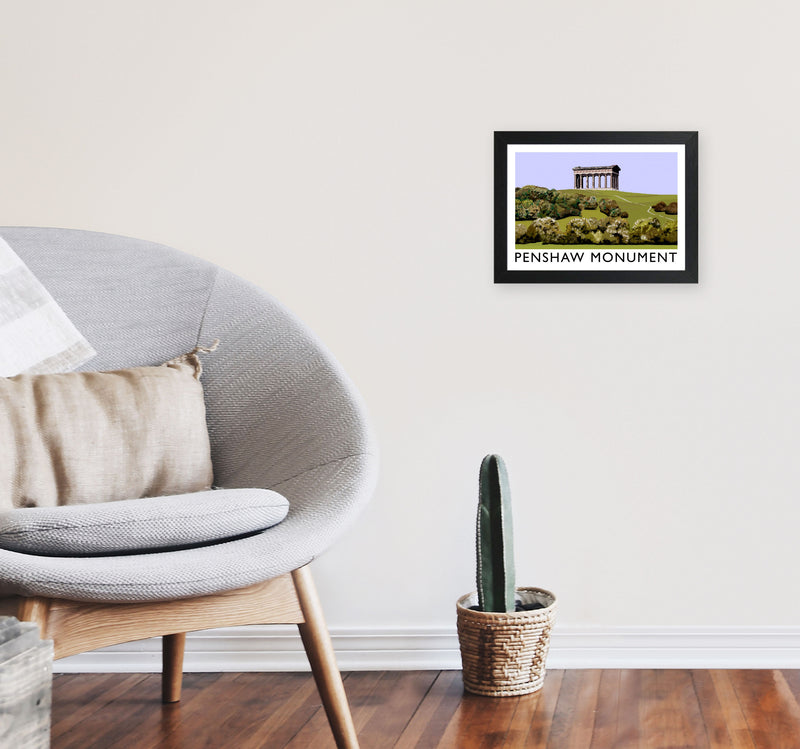 Penshaw Monument by Richard O'Neill A4 White Frame