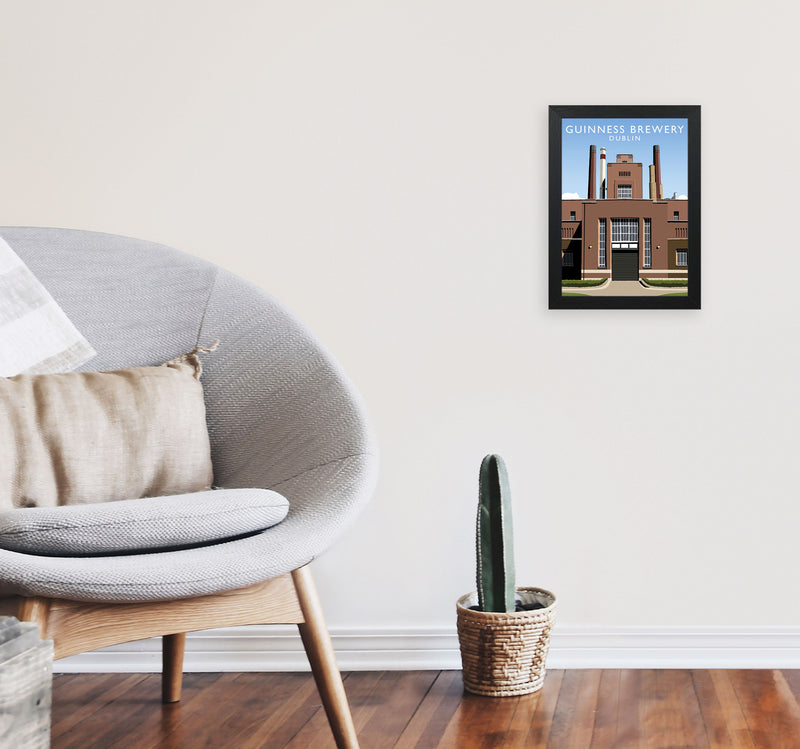 Guinness Brewery by Richard O'Neill A4 White Frame