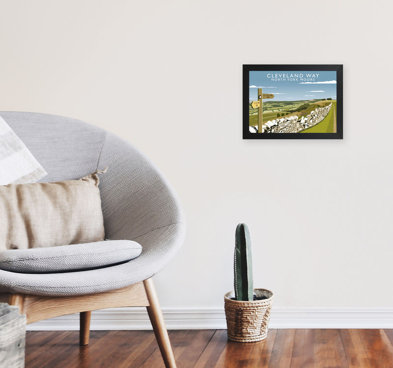 Cleveland Way North York Moors Art Print by Richard O'Neill A4 White Frame