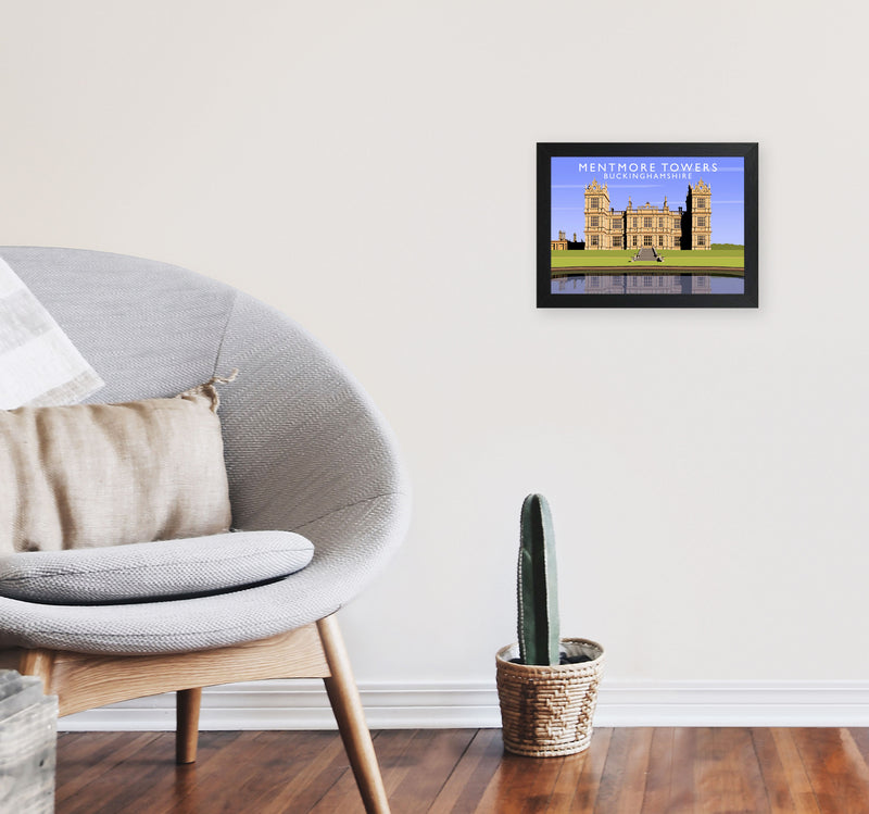 Mentmore Towers (Landscape) by Richard O'Neill A4 White Frame