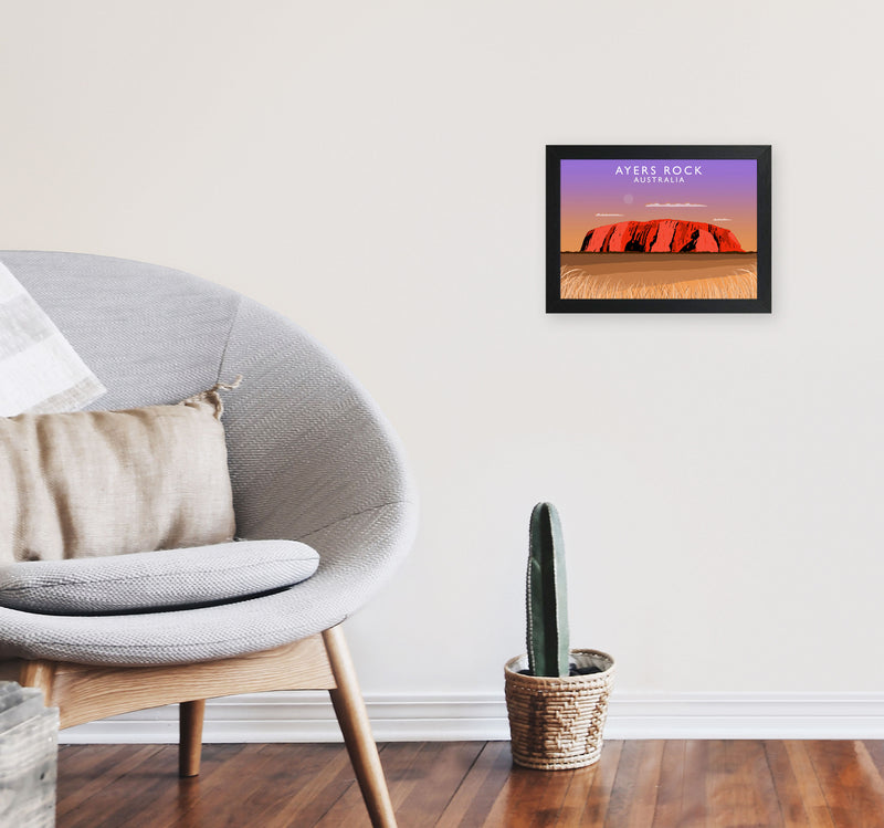 Ayers Rock by Richard O'Neill A4 White Frame