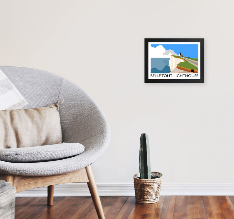 Belle Tout Lighthouse by Richard O'Neill A4 White Frame