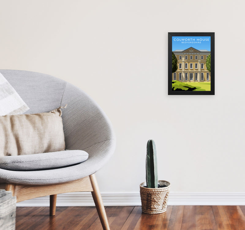 Colworth House Portrait by Richard O'Neill A4 White Frame