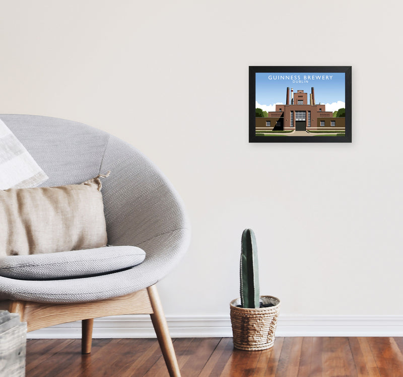 Guinness Brewery1 by Richard O'Neill A4 White Frame
