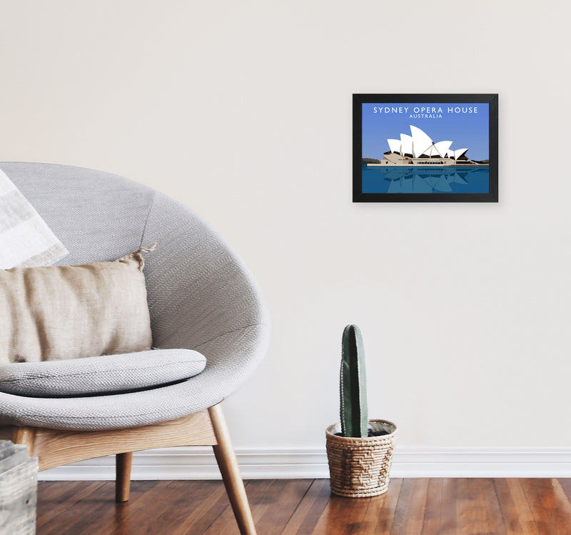Sydney Opera House Australia Framed Digital Art Print by Richard O'Neill A4 White Frame