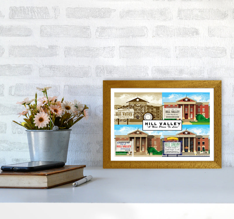 Hill Valley - A Nice Place To Live Art Print by Richard O'Neill A4 Print Only