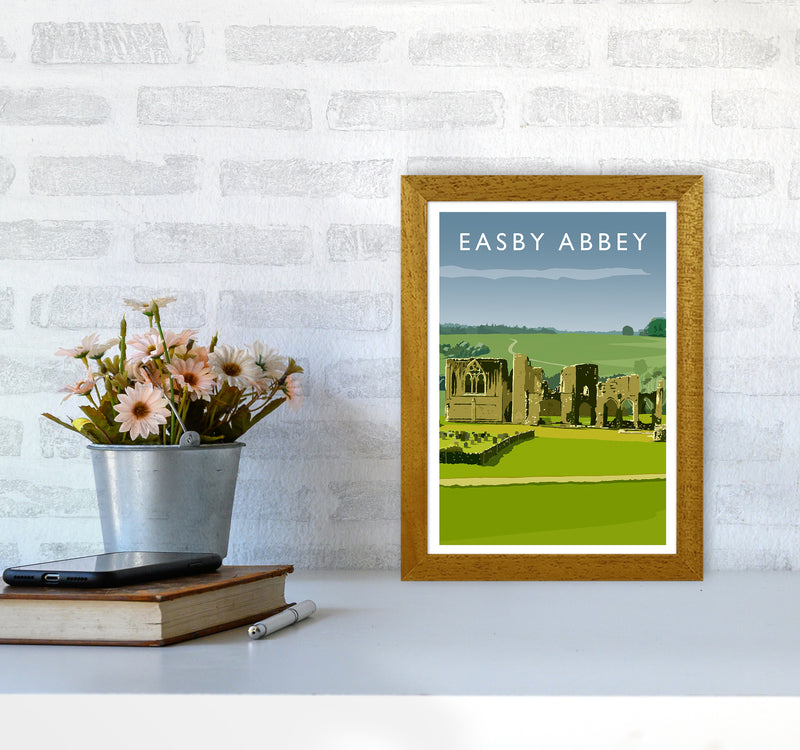 Easby Abbey Portrait Art Print by Richard O'Neill A4 Print Only