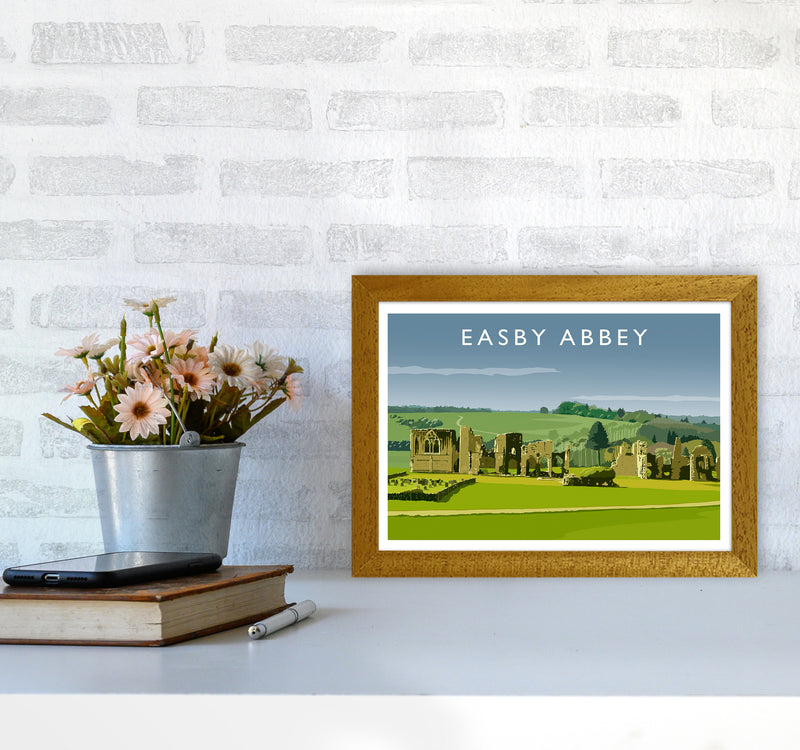 Easby Abbey Art Print by Richard O'Neill A4 Print Only