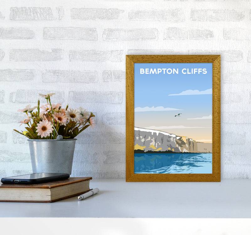 Bempton Cliffs portrait Travel Art Print by Richard O'Neill A4 Print Only