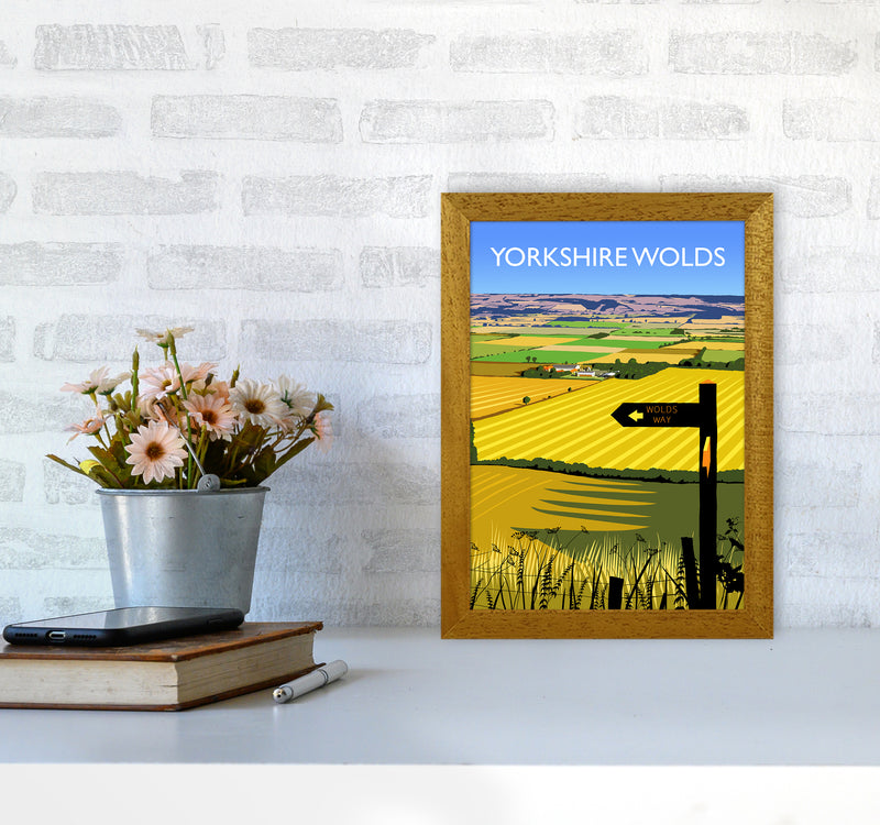Yorkshire Wolds portrait Travel Art Print by Richard O'Neill A4 Print Only