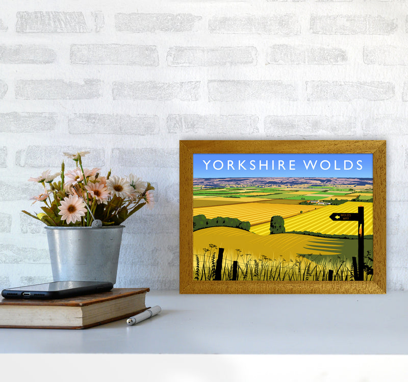 Yorkshire Wolds Travel Art Print by Richard O'Neill A4 Print Only