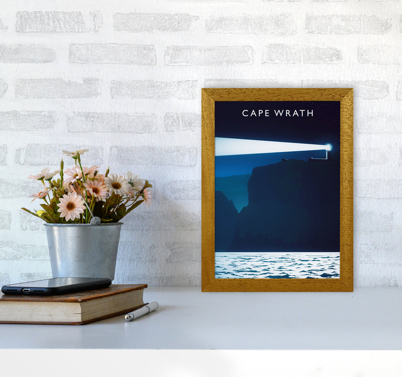 Cape Wrath portrait Travel Art Print by Richard O'Neill A4 Print Only