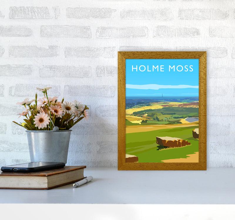 Holme Moss portrait Travel Art Print by Richard O'Neill A4 Print Only