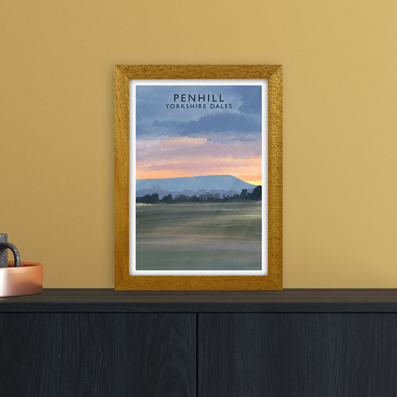 Penhill 3 Portrait Travel Art Print by Richard O'Neill A4 Print Only